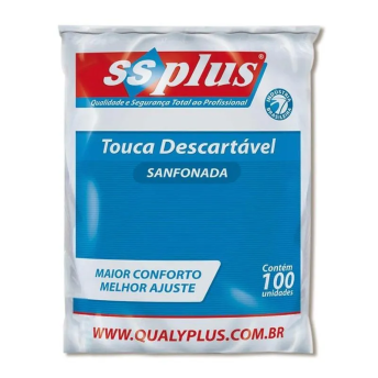 Touca descartável branca - ssplus