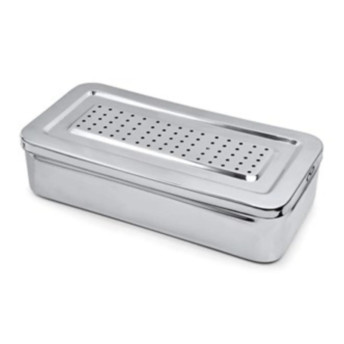 Estojo de inox perfurado 26x12x6 102pfil2 - fava