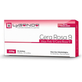 Cera 9 rosa 18 lâminas p - lysanda