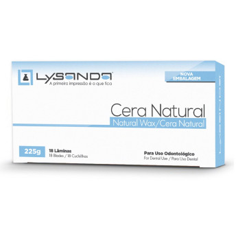 Cera natural 18 lâminas - lysanda