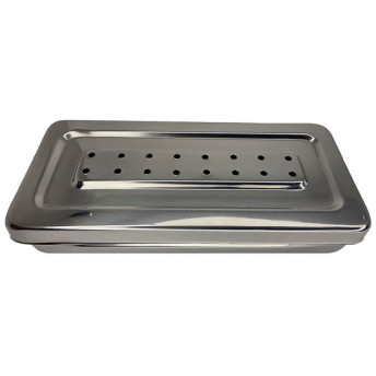 Estojo de inox perfurado 18x8x3 - golgran