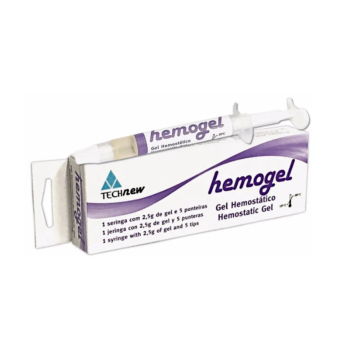 Solução hemostática hemogel 1 seringa 2,5g e 5 ponteiras - technew