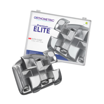 Kit de bráquete de aço premium elite roth slot 022 10 casos 11.20.2910 - orthometric