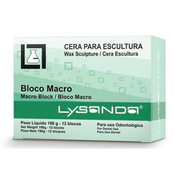 Cera para escultura em bloco macro marfim p - lysanda